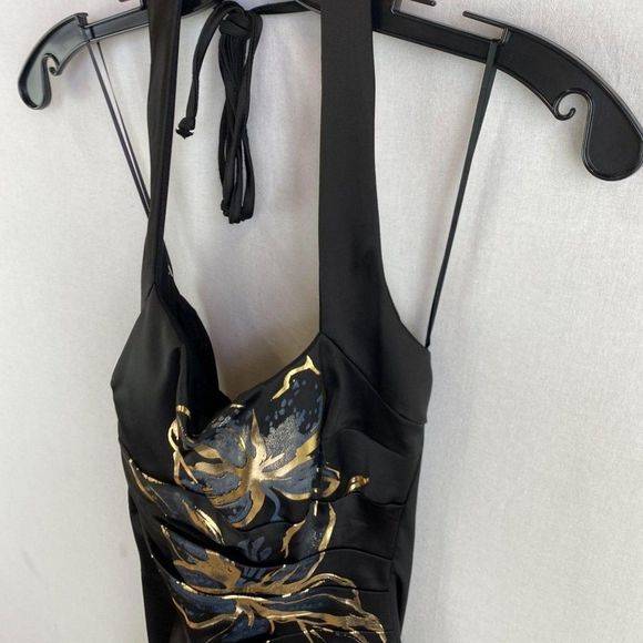 CACHE Black Floral Print Dress - Picture 2 of 8